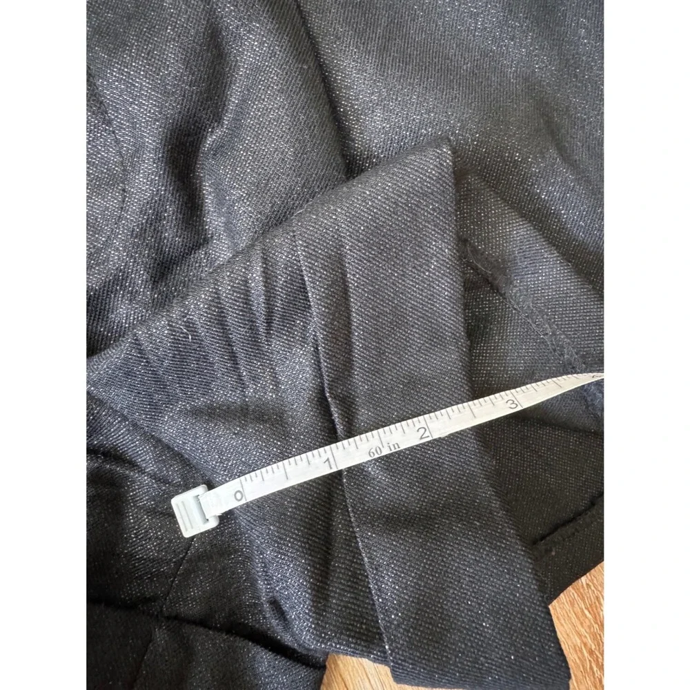 Alice + Olivia‎ Black Shimmer Wool Blend Cuffed Shorts S